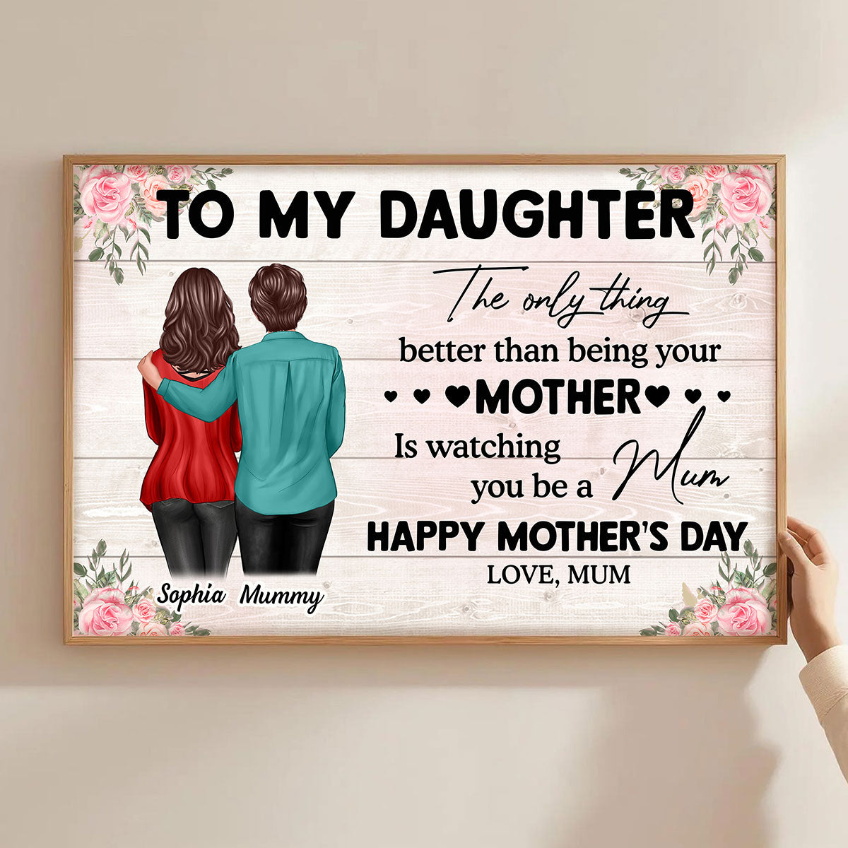 To My Daughter From Mum Happy Mother's Day - Personalized Poster - Mother's Day Gift For Daughter