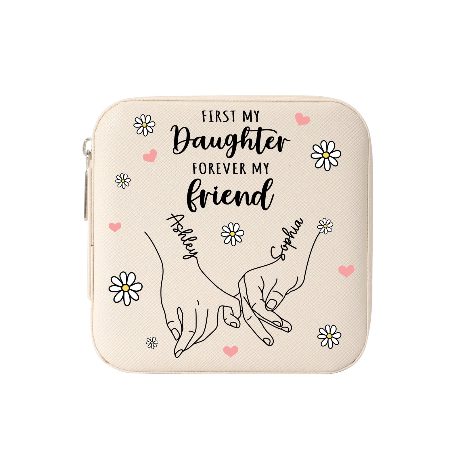 First My Daughter Forever My Friend Personalized Jewelry Box, Gift For Daughter, Mom