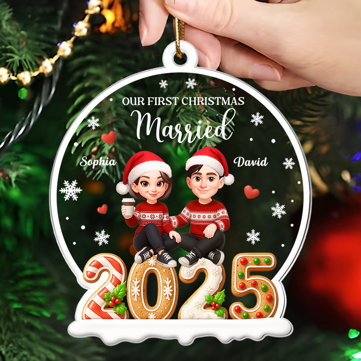 You & Me We Got This Couple 2025 - Personalized Acrylic Ornament - Chrismas Gift for Couple, for Her, for Him