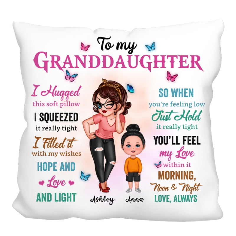 Colorful To My Granddaughter Grandson Gift Personalized Pillow (Insert Included)
