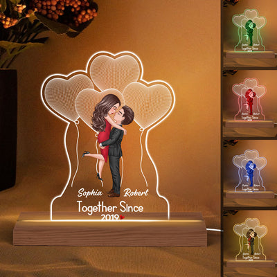 Hugging Couple Balloon Personalized Custom Shape LED Night Light LED Lamp