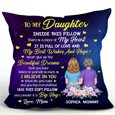 To My Daughter Son Hug This Pillow When You Feel Overwhelmed Personalized Pillow