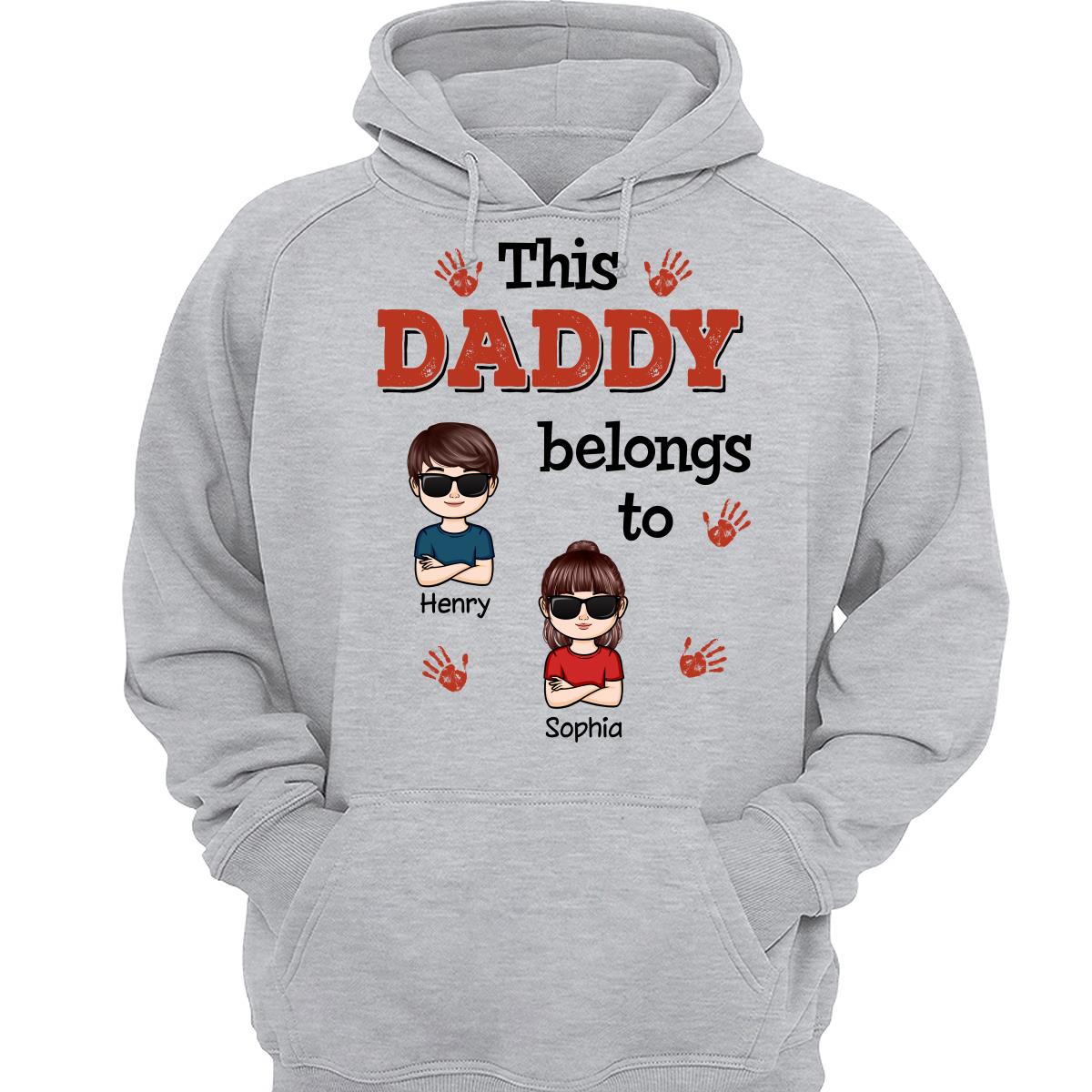 This Daddy Grandpa Belongs To Crossed Arm Kids Personalized Shirt
