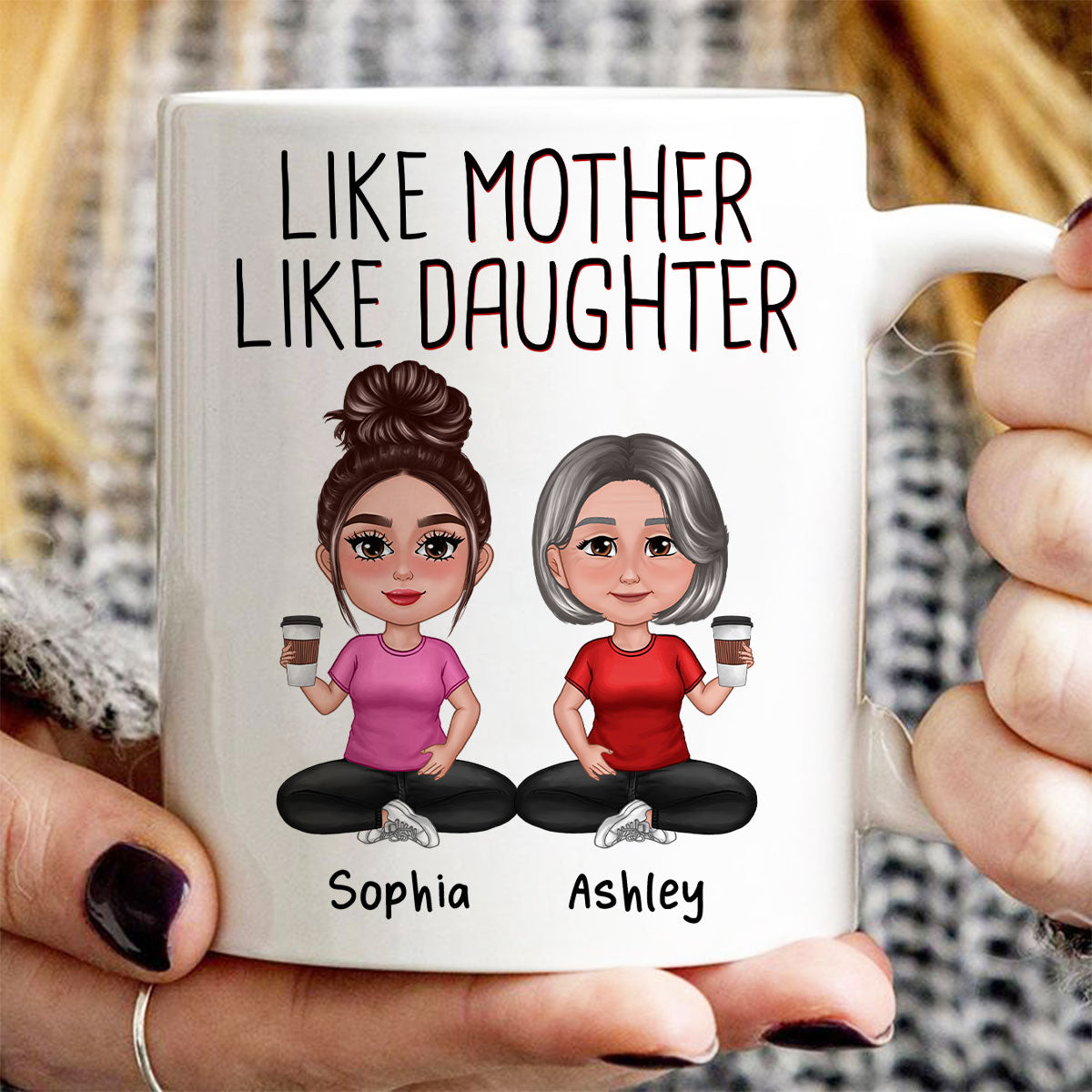 Like Mother Like Daughters Pretty Doll Personalized Mug