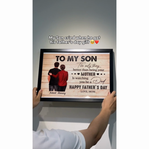 From Mom To Son Watching You Be A Dad - Personalized Poster - Gift For Son