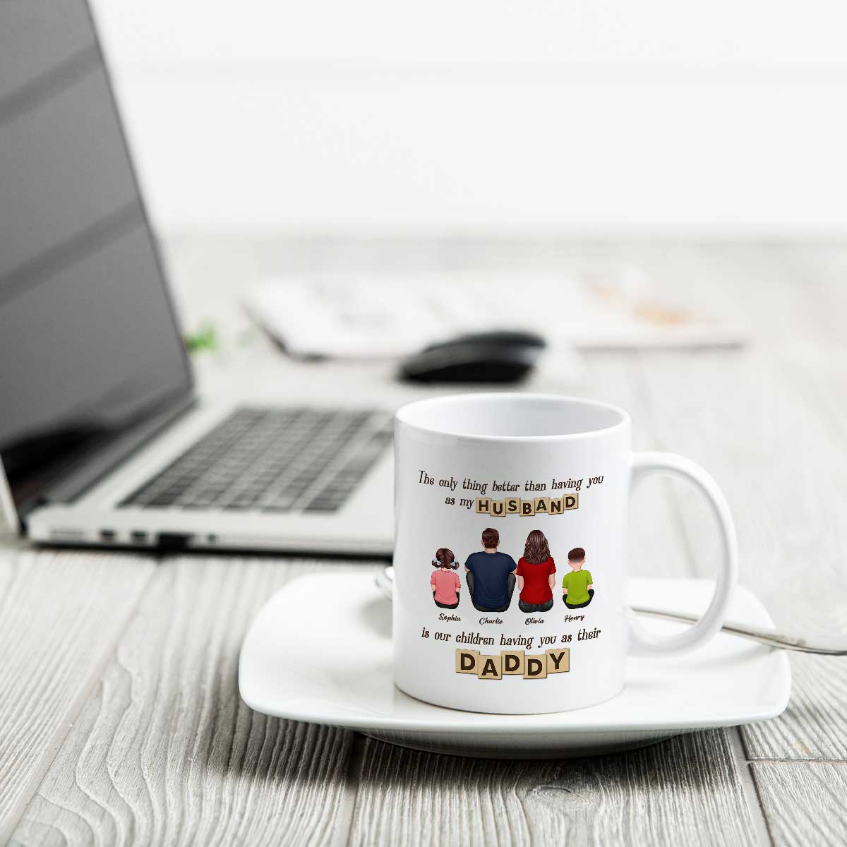 Having You As Their Daddy Personalized Mug, Father‘s Day Gift for Dad, Grandpa