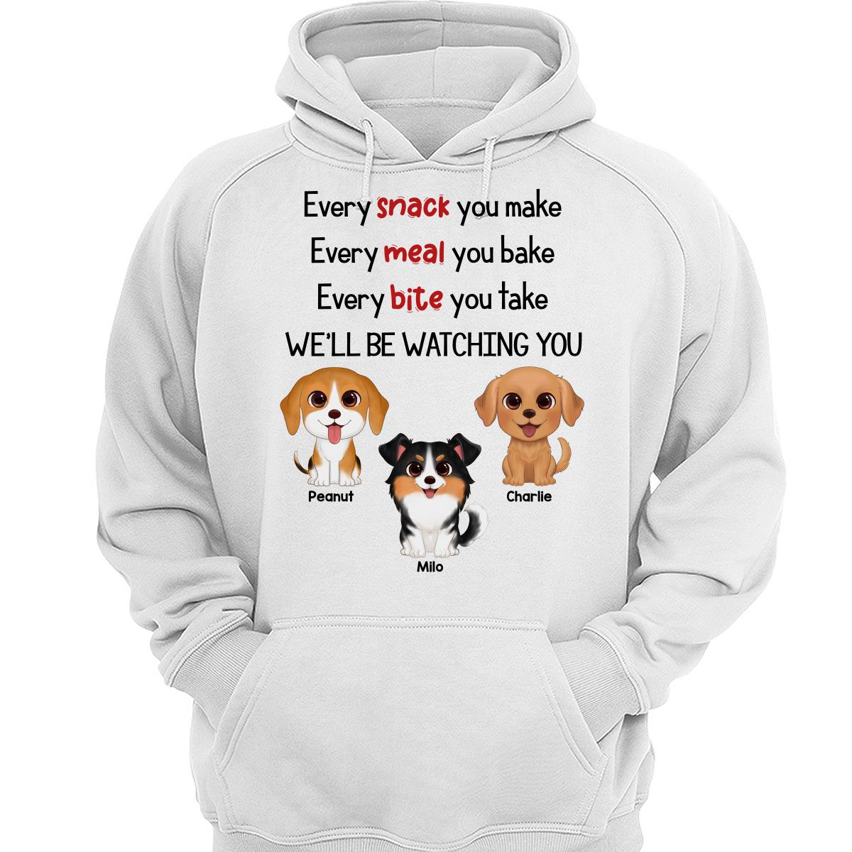 Watercolor Cute Dogs We‘ll Be Watching You Gift For Dog Lovers Personalized Shirt
