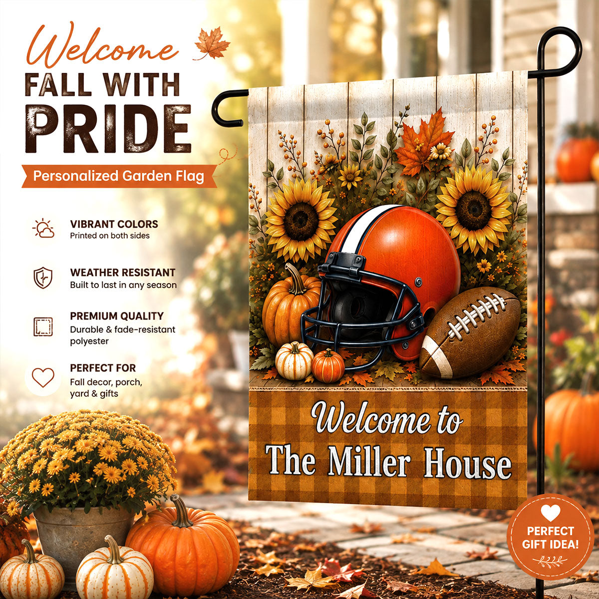 Trending Football Fall Season - Personalized Garden Flag - Fall Season Decoration For Family