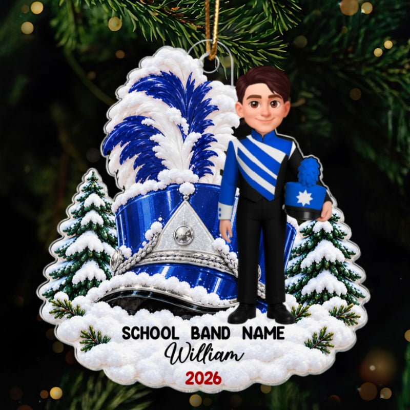 Marching Band Design For Boy Girl - Personalized Acrylic Ornament - Gift For Granddaughter, Grandson
