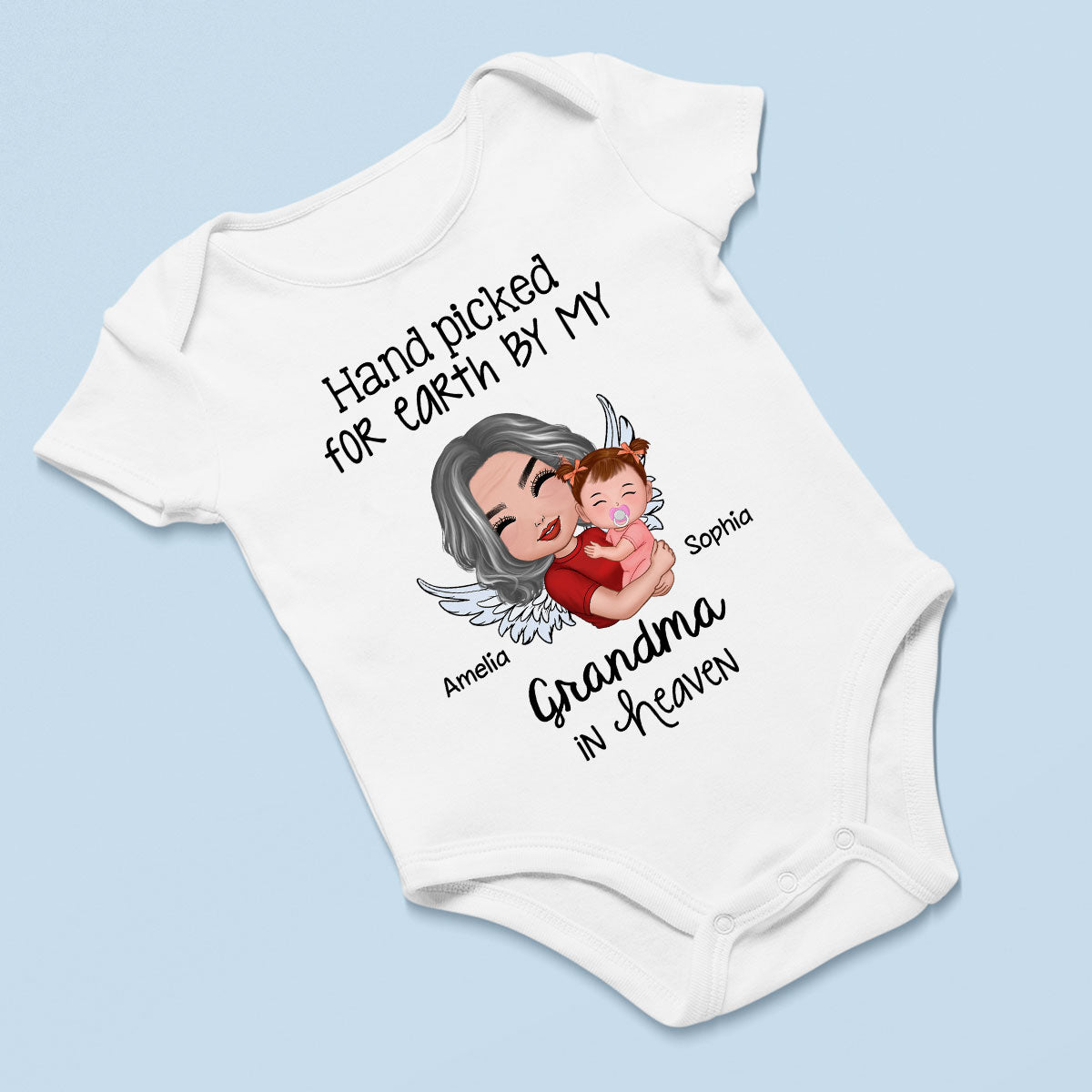 Hand Picked For Earth By Someone In Heaven Personalized Baby Onesie Baby Shirt
