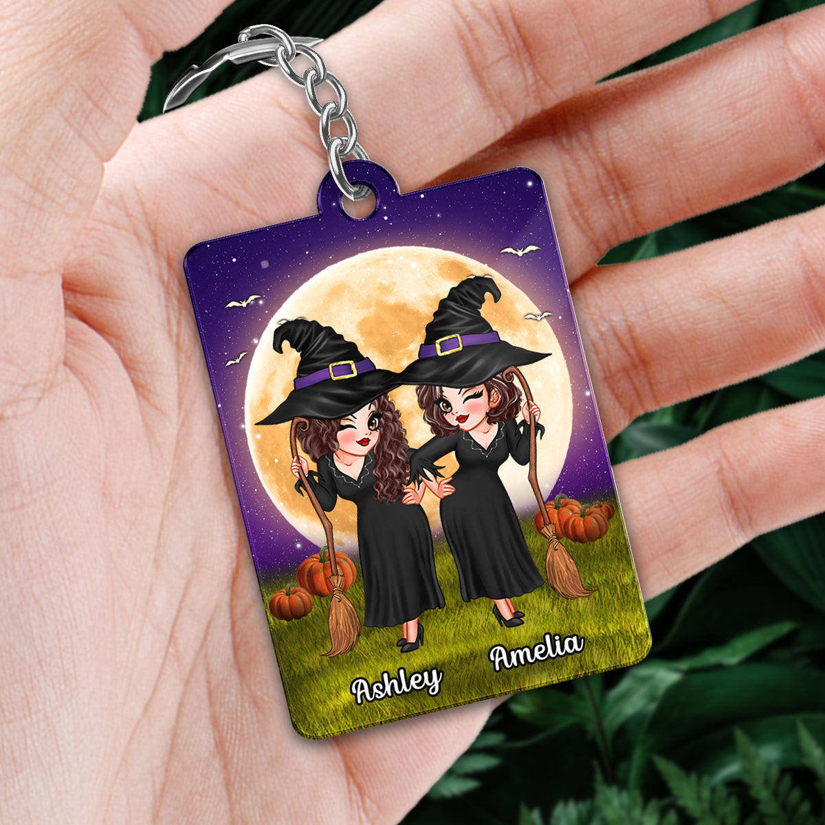 When We‘re Together Every Night Is Halloween Pretty Besties Personalized Acrylic Keychain