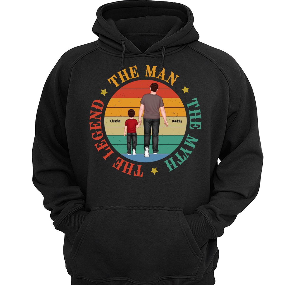 Dad Granpa Back View The Man The Myth The Legend Personalized Shirt