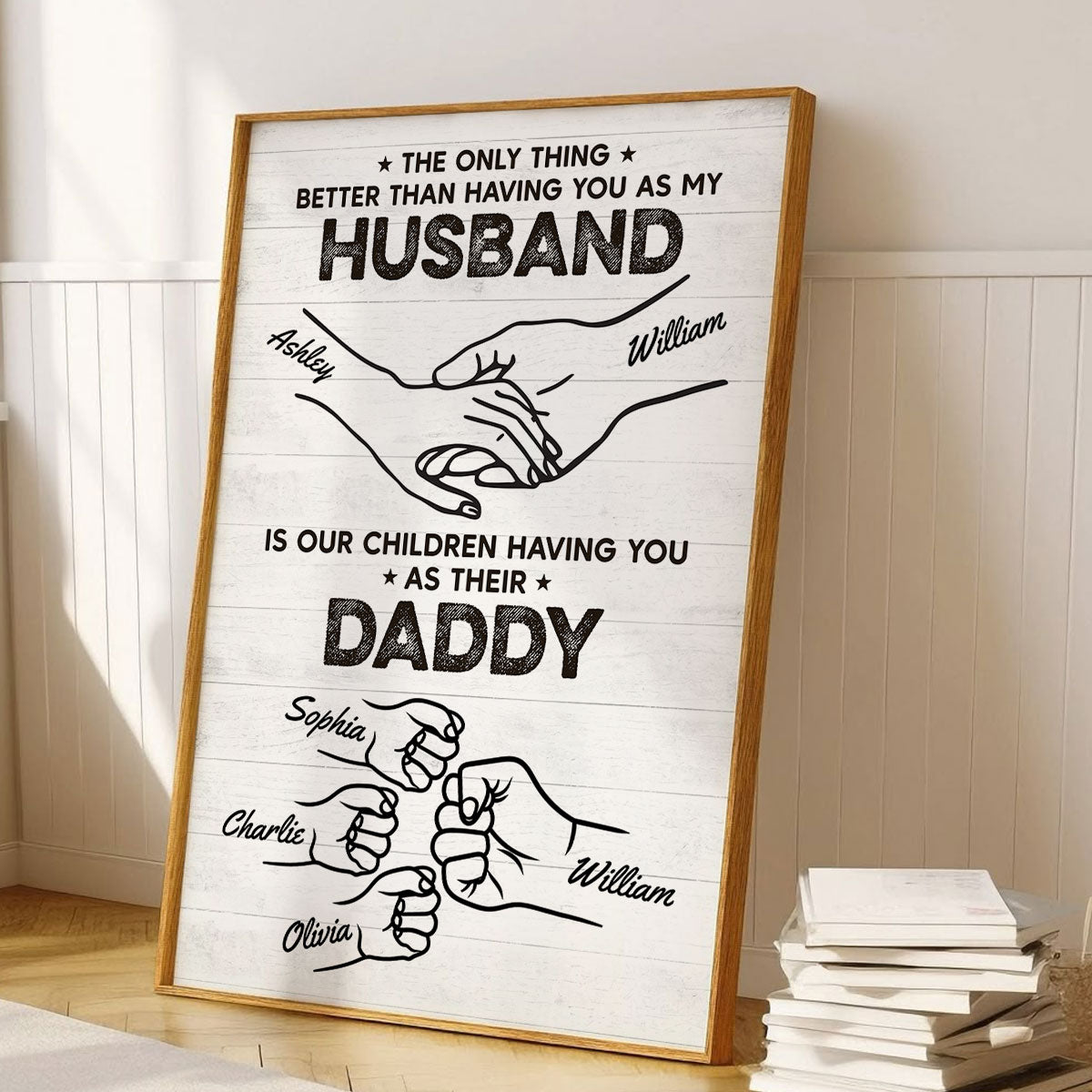 The Only Thing Having You As My Husband Fist Bump Outline Personalized Poster