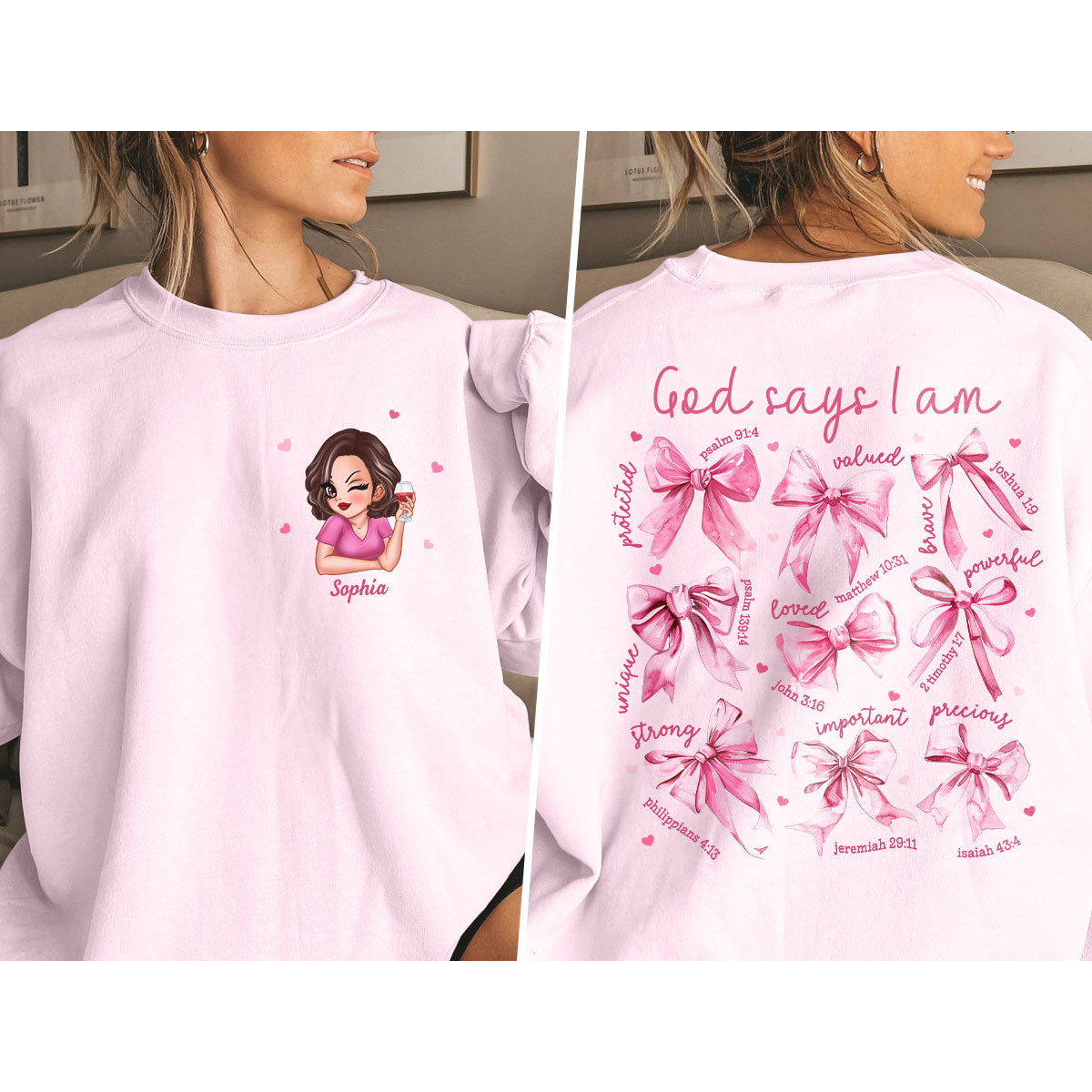 God Says I Am Coquette  Gift For Yourself Personalized Double Sided Sweatshirt