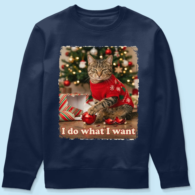 I Do What I Want Trouble Maker Upload Pet Photo - Personalized Shirt - Funny Christmas Gift For Pet Lovers