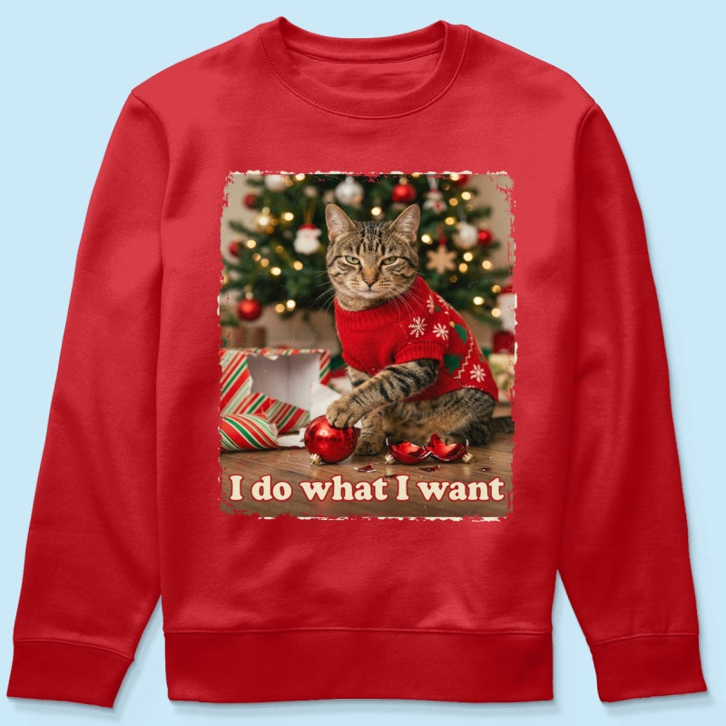 I Do What I Want Trouble Maker Upload Pet Photo - Personalized Shirt - Funny Christmas Gift For Pet Lovers