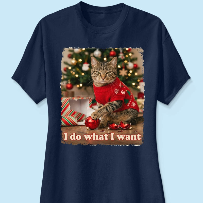 I Do What I Want Trouble Maker Upload Pet Photo - Personalized Shirt - Funny Christmas Gift For Pet Lovers