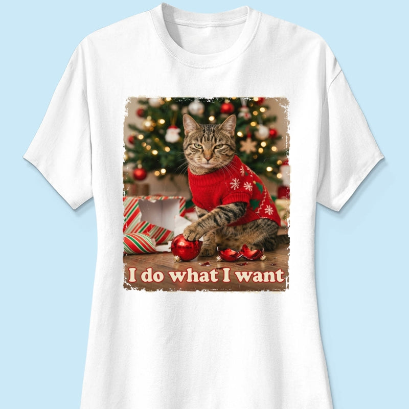 I Do What I Want Trouble Maker Upload Pet Photo - Personalized Shirt - Funny Christmas Gift For Pet Lovers