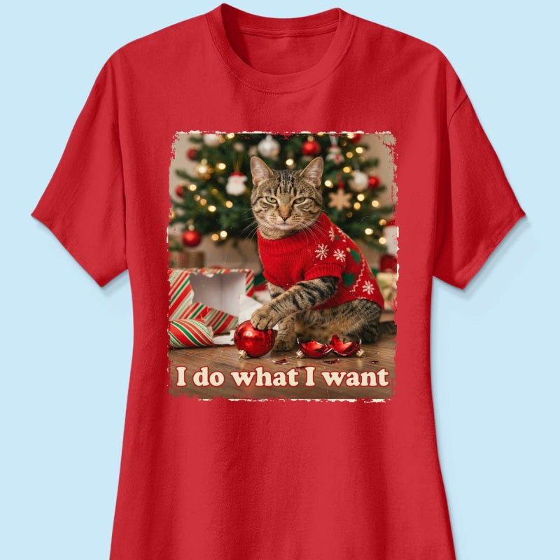 I Do What I Want Trouble Maker Upload Pet Photo - Personalized Shirt - Funny Christmas Gift For Pet Lovers
