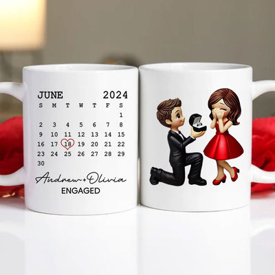 Personalized Mr Mrs Coffee Mug, Marriage Proposal Personalized Engagement  Gift for him, Gift for her
