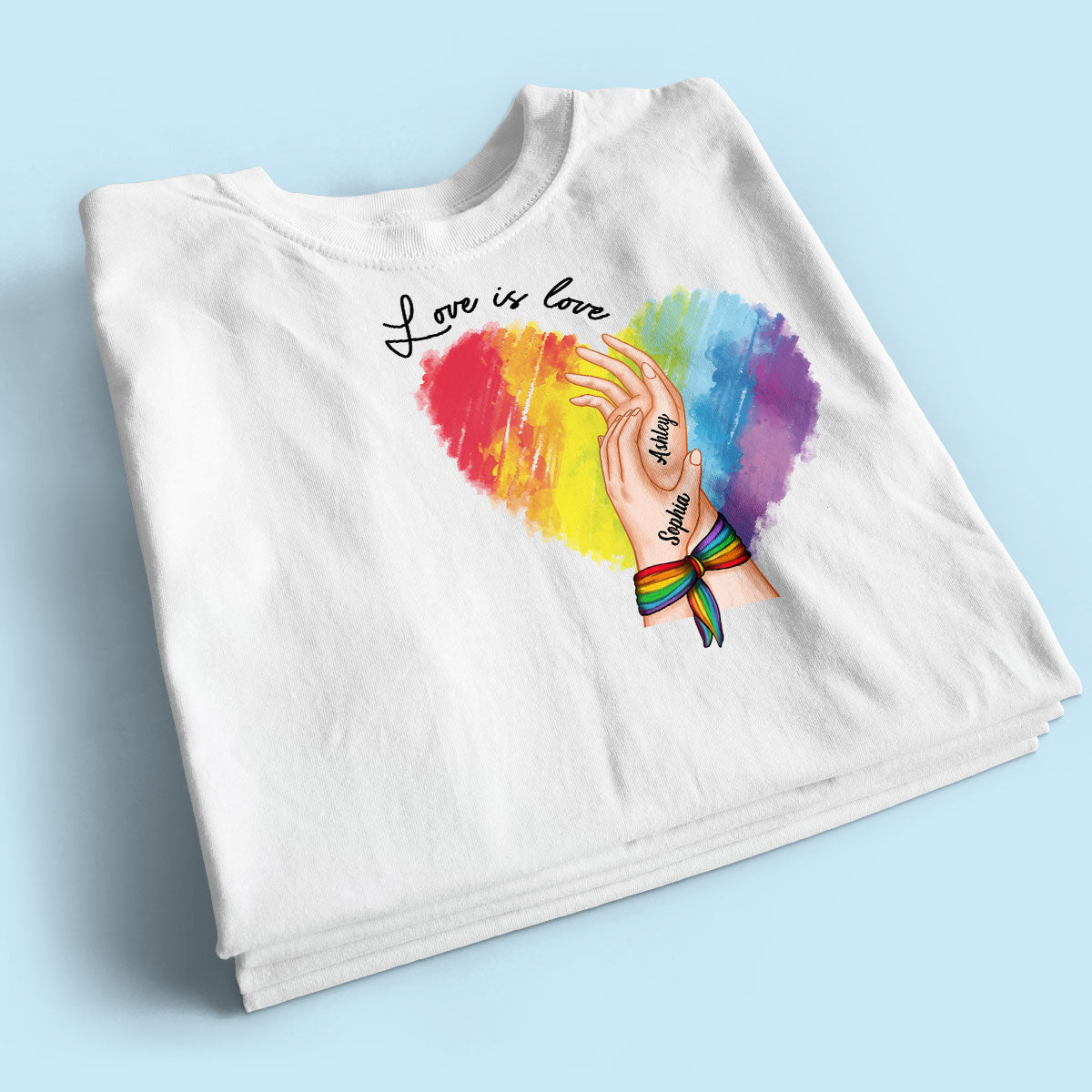 Love Is Love LGBTQ+ Hand In Hand Personalized Shirt