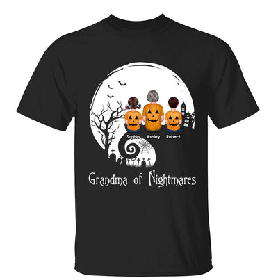 Halloween Back View Family Sitting On Cliff Personalized Shirt