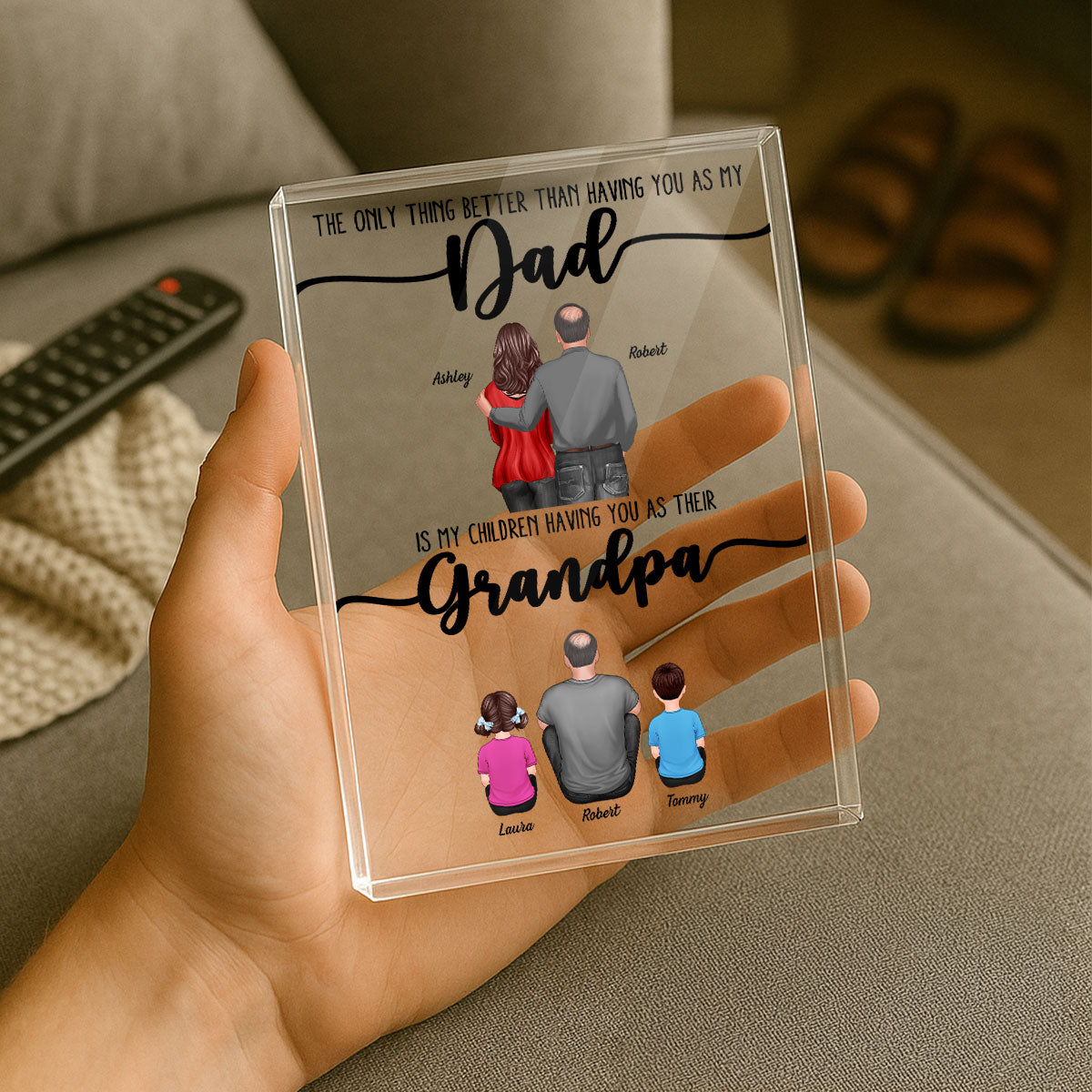 The Only Thing Better Than Dad Grandpa Back View Personalized Acrylic Block, Father's Day gift from Daughter
