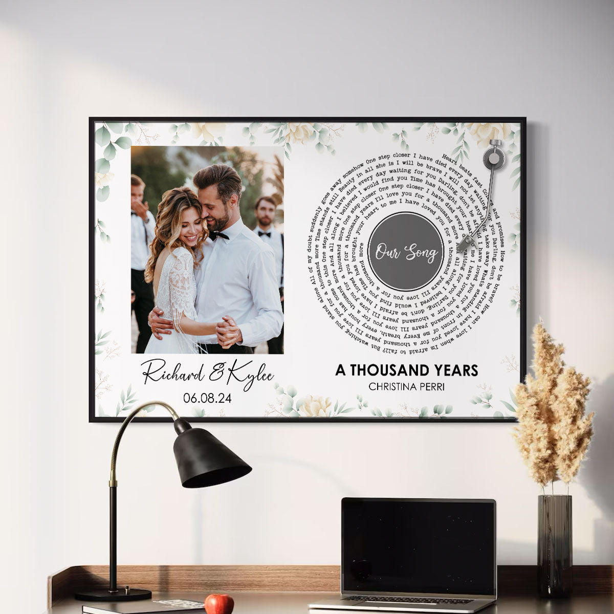 Bride & Groom First Dance Wedding Song Lyrics Custom Photo Wedding Gift, Anniversary Gift Personalized Poster