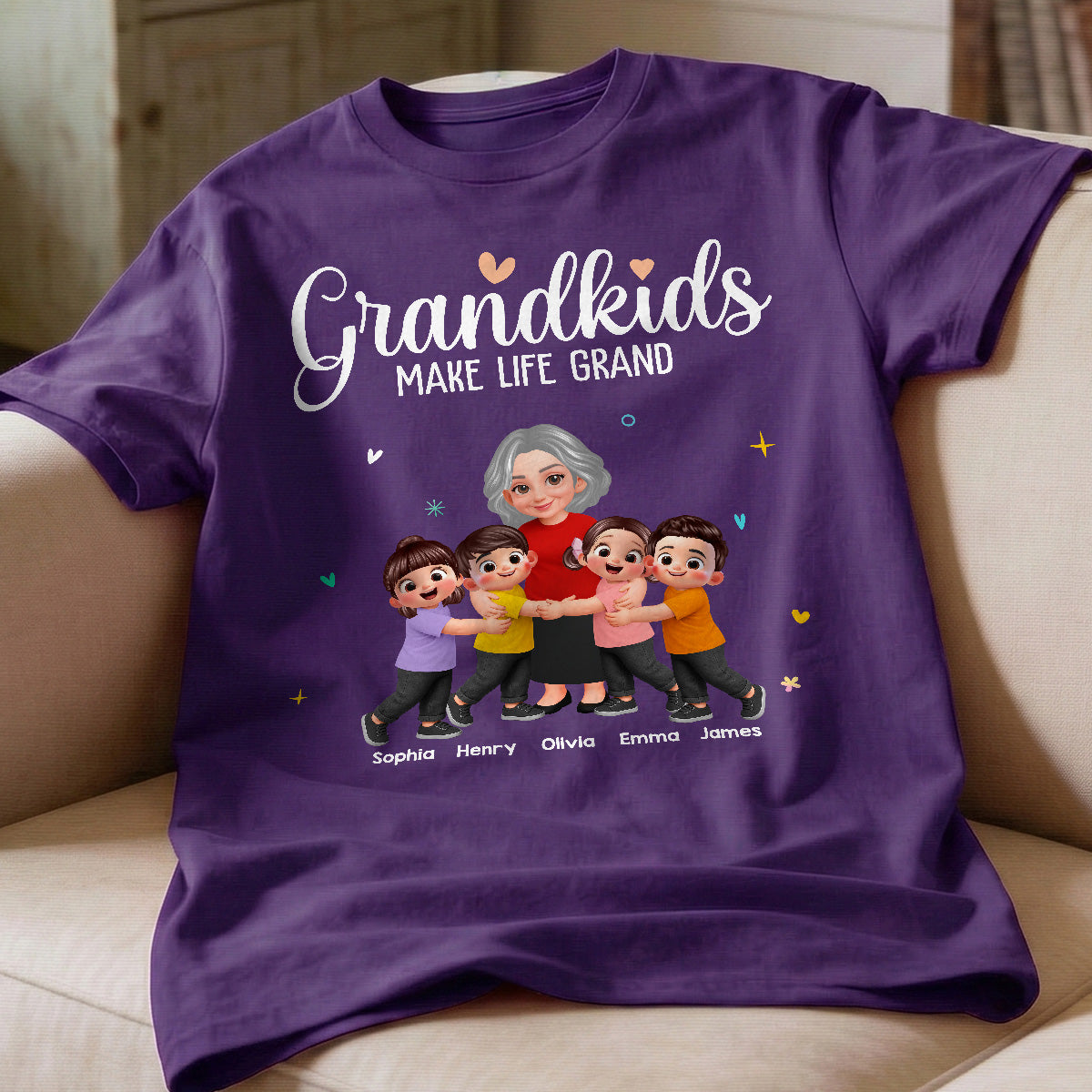 My Favorite People Call Me Grandma Happy Grandma Grandkids - Personalized Shirt - Gift For Grandma