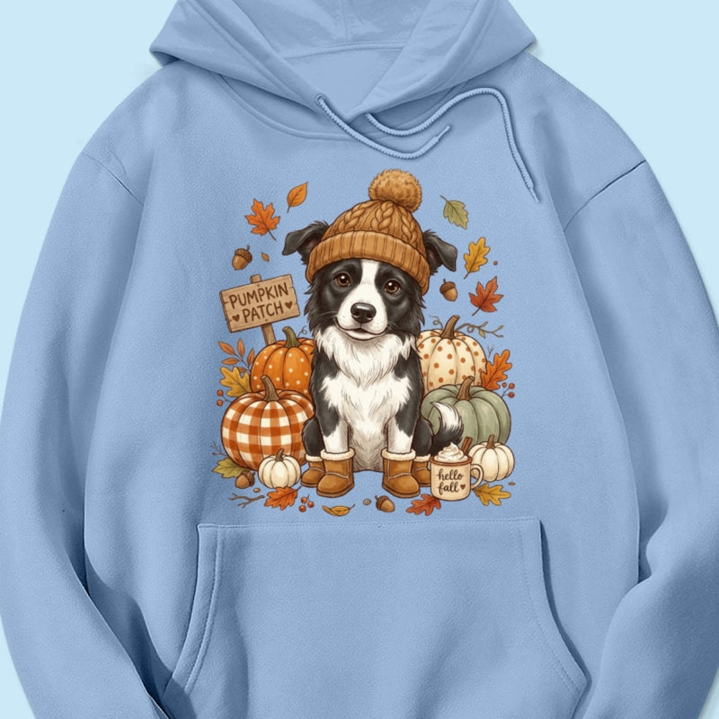 Custom Dog Photo Pumpkin Patch - Personalized Shirt - Fall Gift for Dog Moms, Cat Moms, Pet Lovers