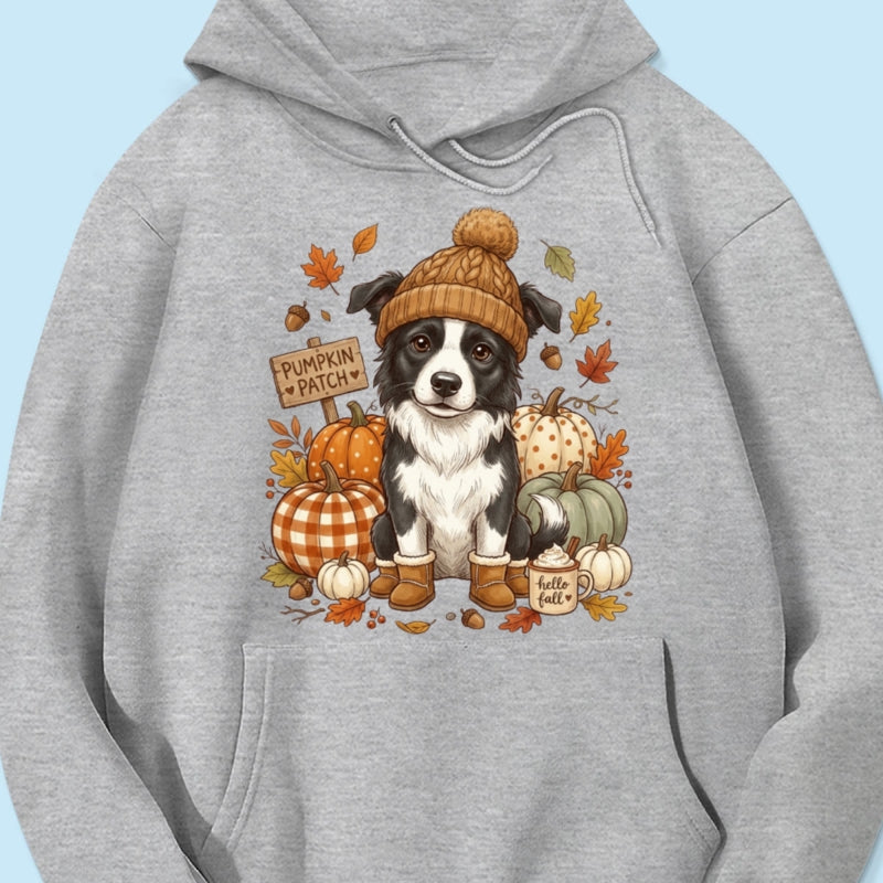 Custom Dog Photo Pumpkin Patch - Personalized Shirt - Fall Gift for Dog Moms, Cat Moms, Pet Lovers