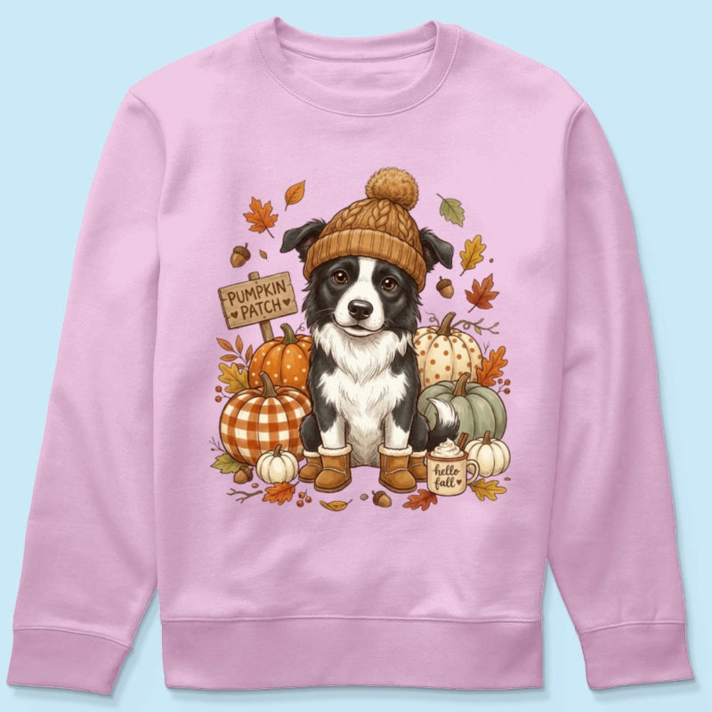 Custom Dog Photo Pumpkin Patch - Personalized Shirt - Fall Gift for Dog Moms, Cat Moms, Pet Lovers