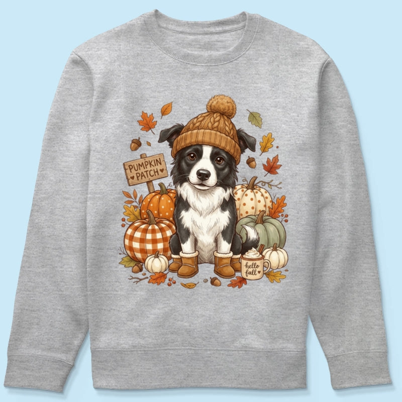 Custom Dog Photo Pumpkin Patch - Personalized Shirt - Fall Gift for Dog Moms, Cat Moms, Pet Lovers