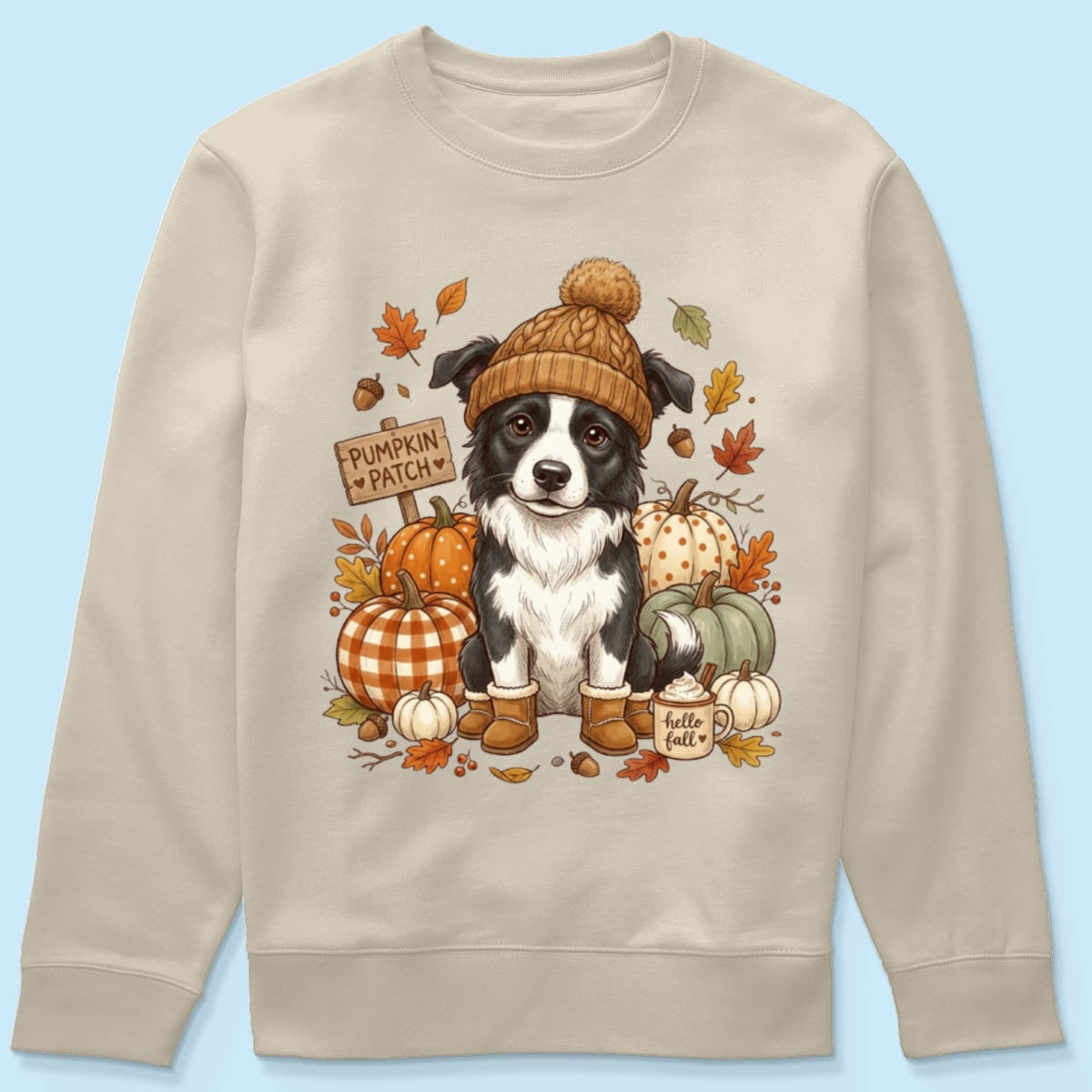 Custom Dog Photo Pumpkin Patch - Personalized Shirt - Fall Gift for Dog Moms, Cat Moms, Pet Lovers