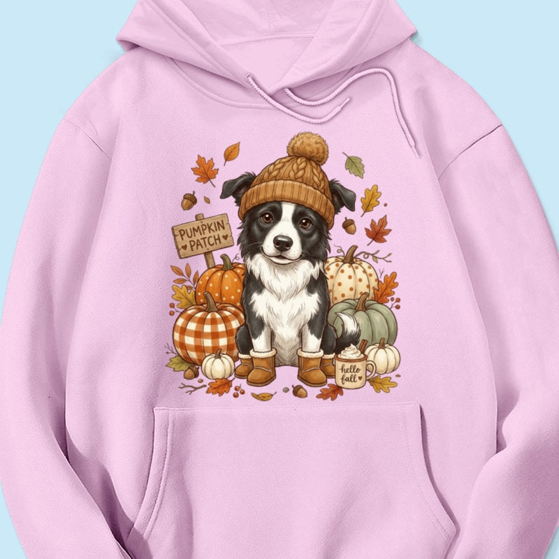 Custom Dog Photo Pumpkin Patch - Personalized Shirt - Fall Gift for Dog Moms, Cat Moms, Pet Lovers