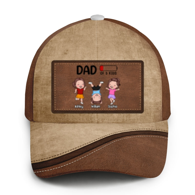 Dad Of Kids Low Battery Personalized Classic Cap