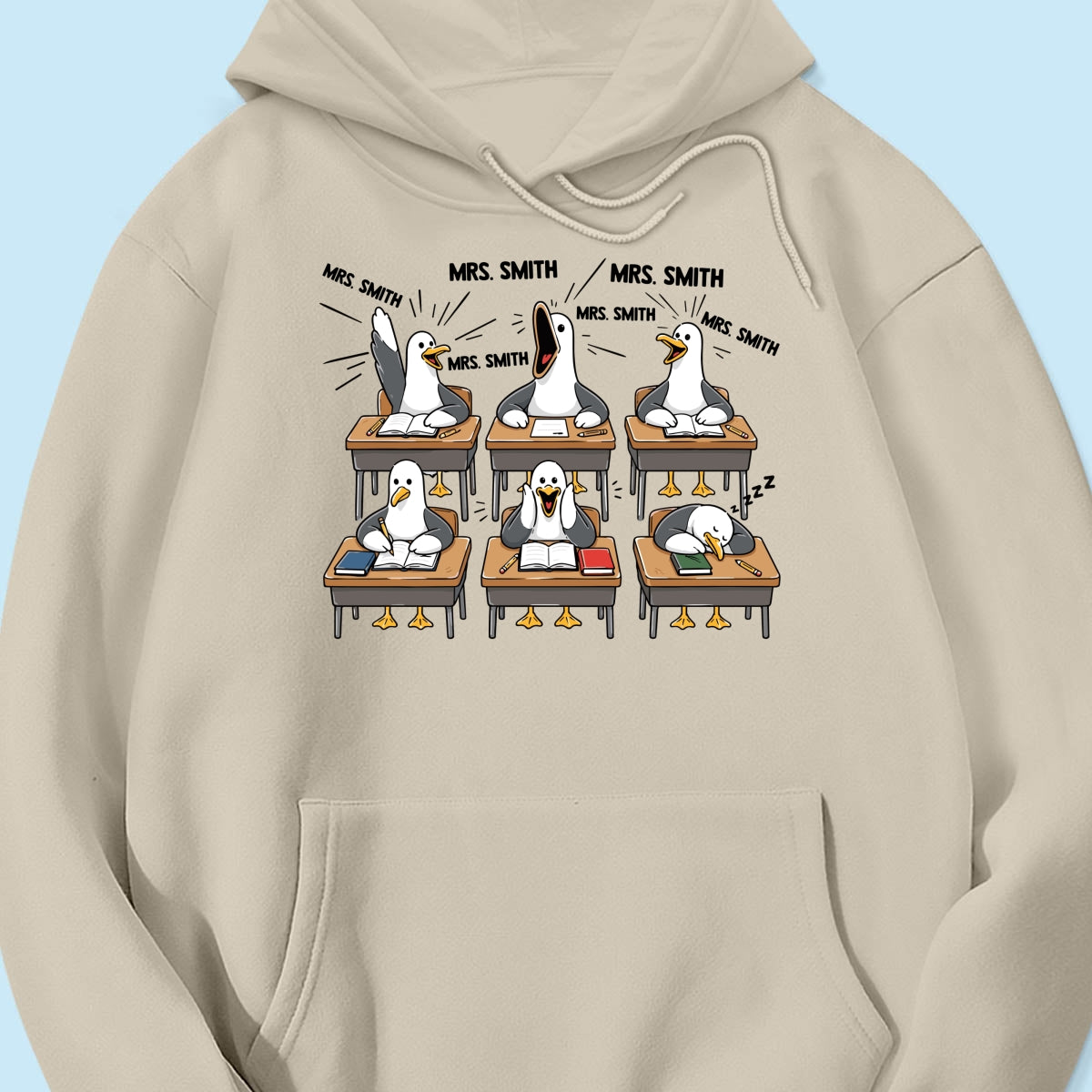 Funny Seagull Teacher - Personalized Shirt - Back To School Gift