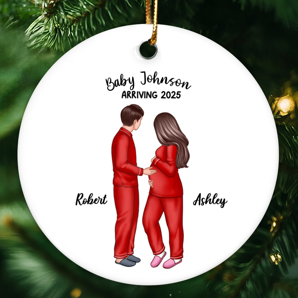 Expecting Parents Christmas Pregnancy - Personalized Ornament - Christmas Gift