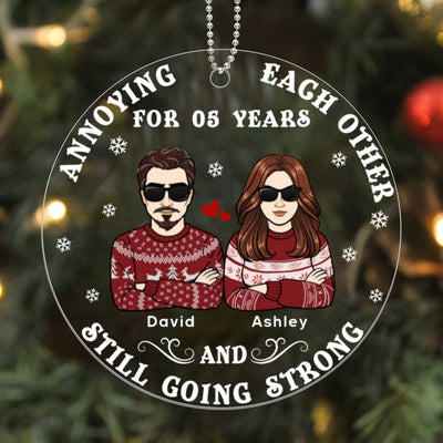 Couple Annoying Each Other Personalized Acrylic Ornament