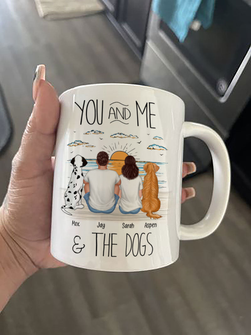 You And Me Beach Outline Personalized Mug, Gift For Him, For Her
