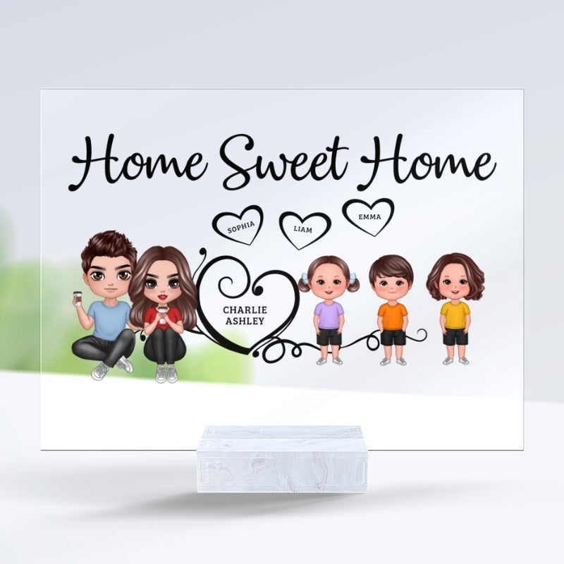 Home Sweet Home Doll Family Personalized Acrylic Plaque