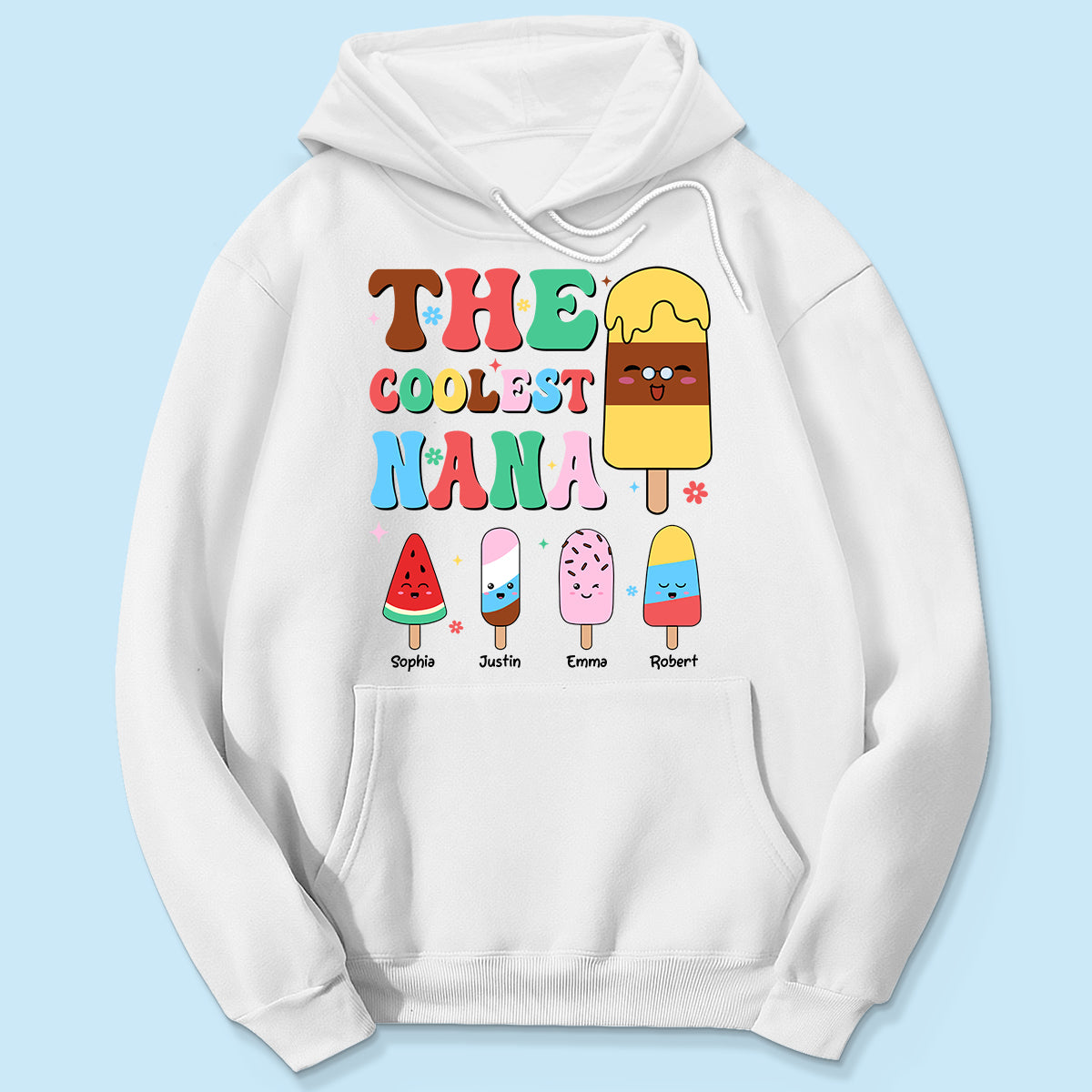 The Coolest Grandma Ice Cream Summer Personalized Shirt