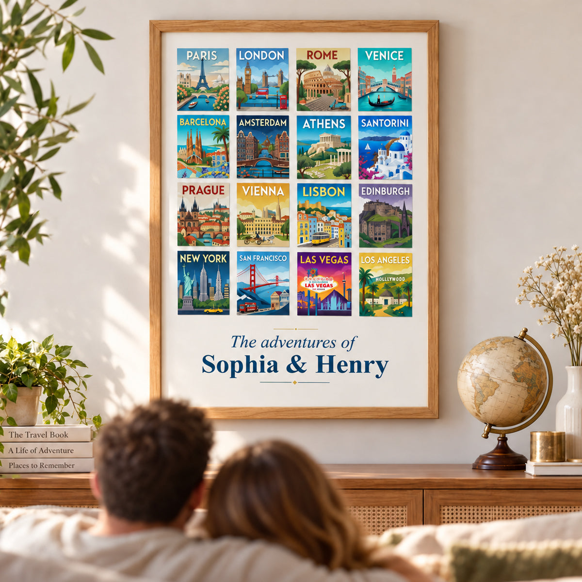 Our Adventures The Places You Visited - Personalized Poster - Traveling Destination Wall Art, Home Decor Gift For Traveling Lovers