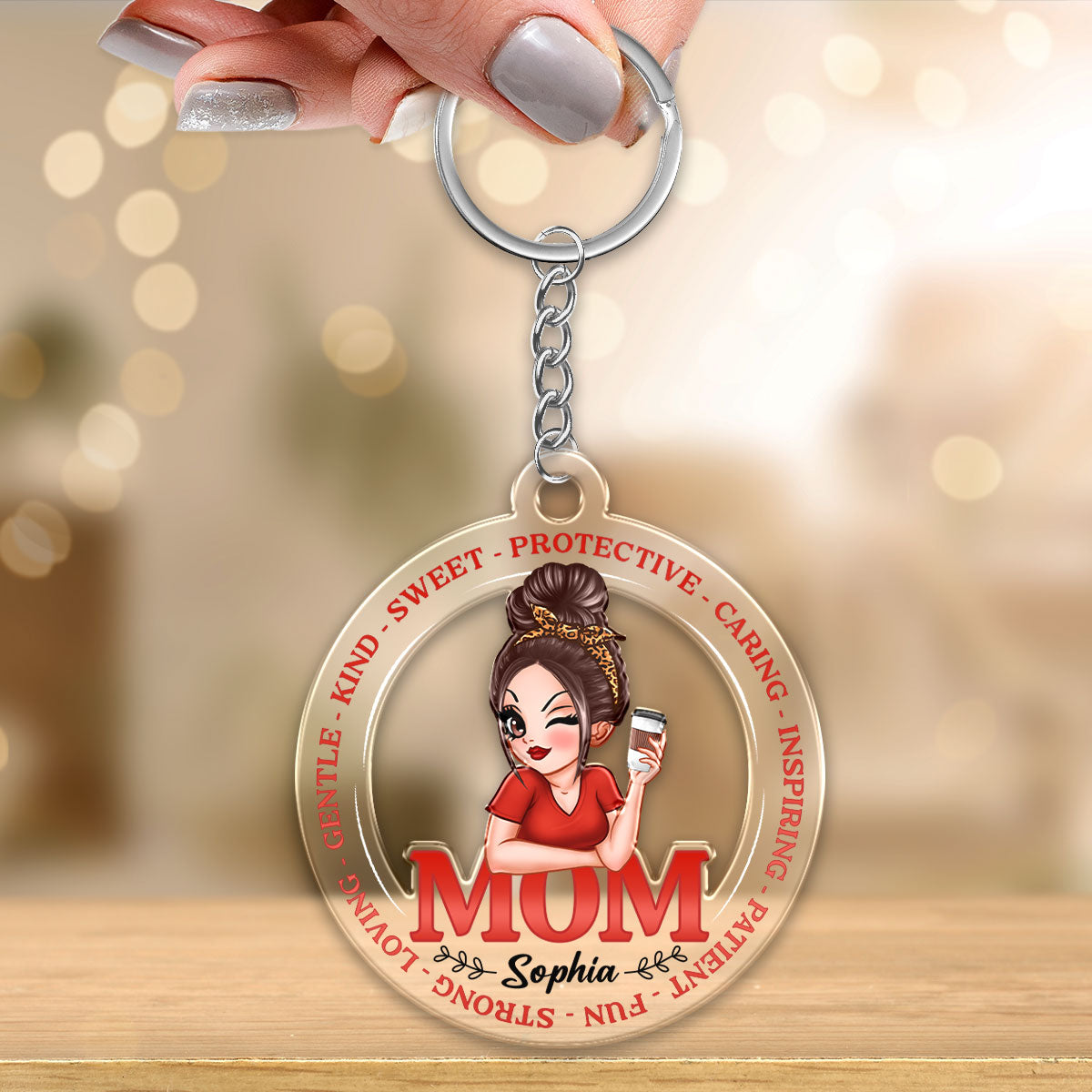 Mom Loving Personalized Acrylic Keychain