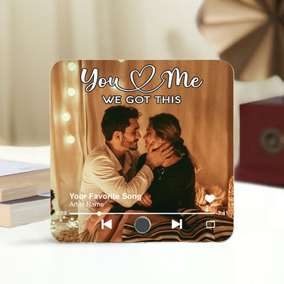 Couple Together Upload Photo Personalized Music Fridge Magnet, Heartfelt  Gift For Him, For Her, Husband, Wife