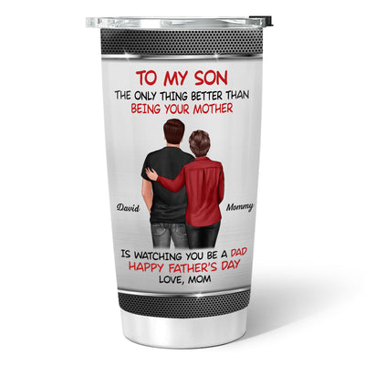 To My Son From Mom Personalized Tumbler| Heartfelt Father's Day Gift For Son