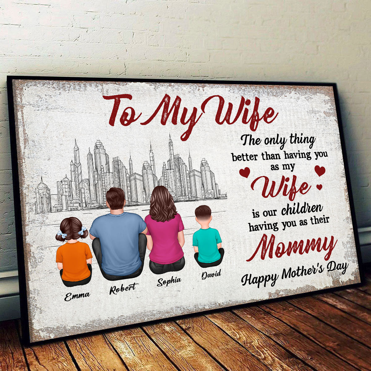 Having You As Their Mommy Personalized Poster