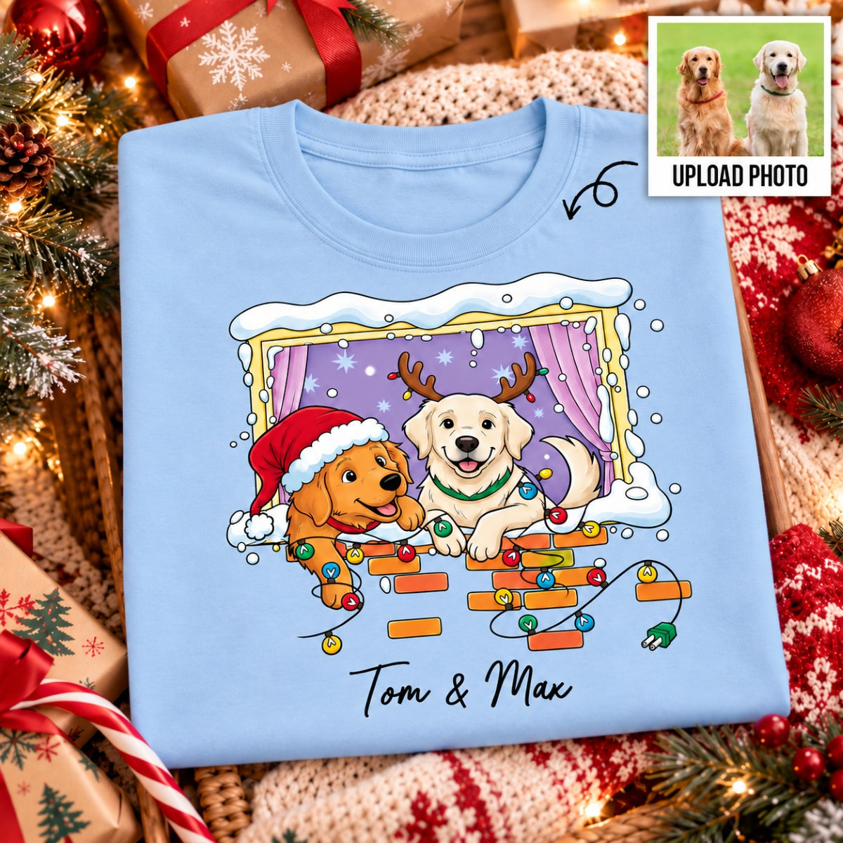 Trending Cute Christmas Cat Dog - Personalized Shirt - Christmas Gift For Cat Lover, Dog Lover