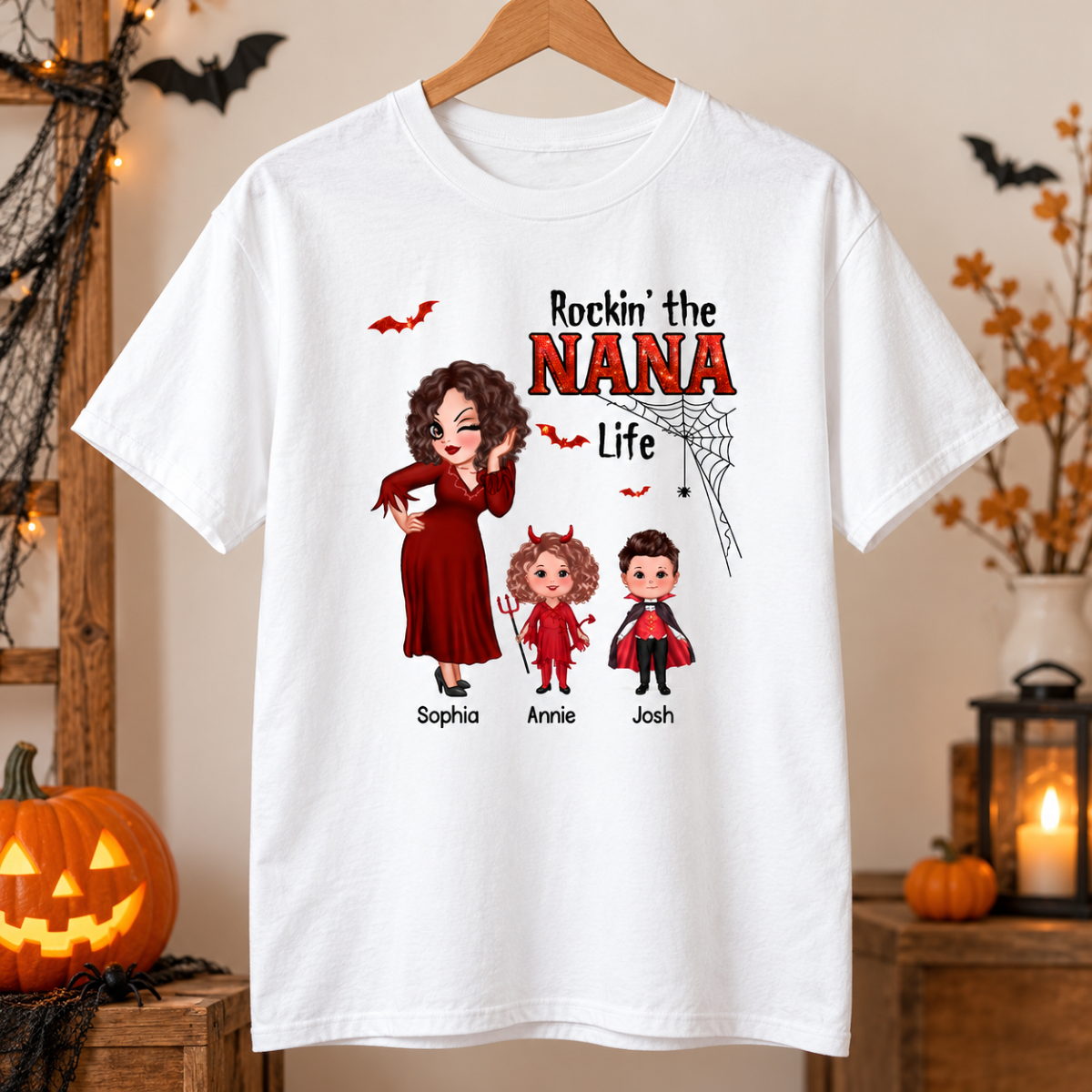 Pretty Grandma Mom Halloween Rockin‘ The Grandma Mom Life Shirt