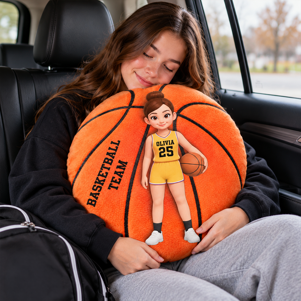 Proud Basketball Player Custom Team Color Team Name - Personalized Pillow - Christmas Gift For Basketball Players, Granddaughter, Daughter, Grandson, Son